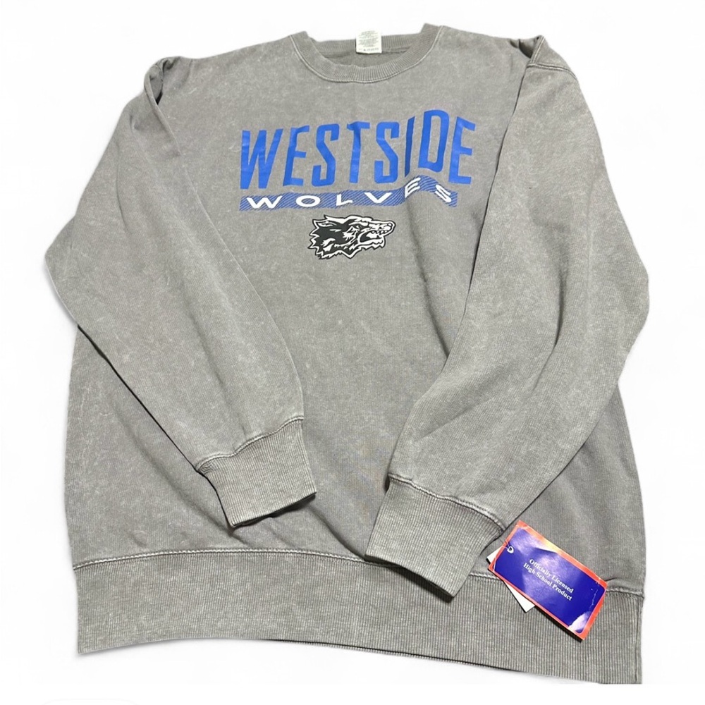 Westside Wolves Gray Sweater Size L
